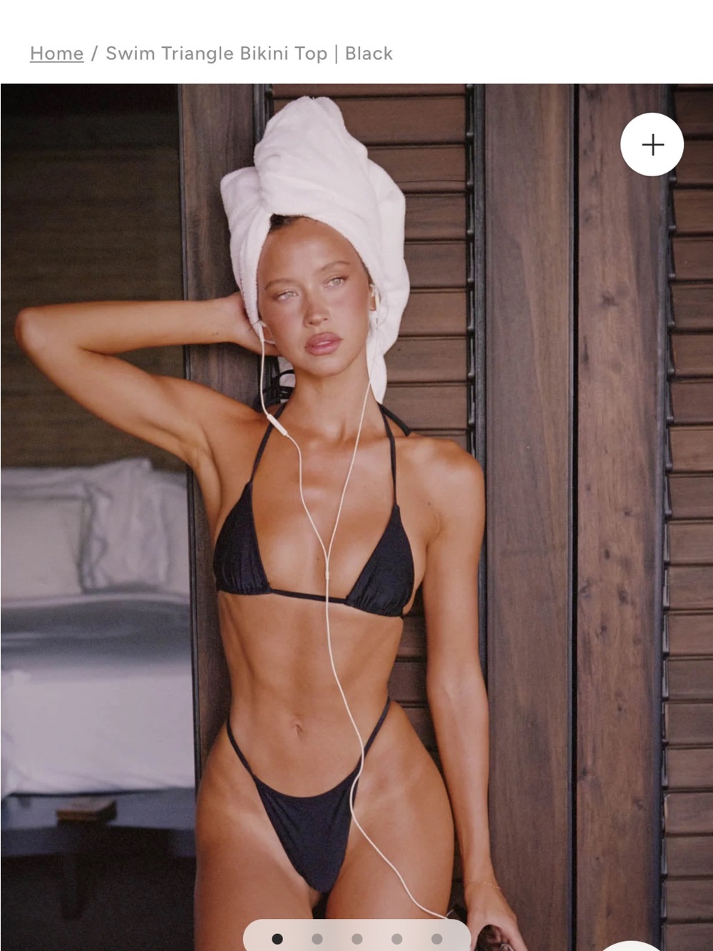 Sleek Black Triangle Bikini Set — Minimal Tie Swimwear